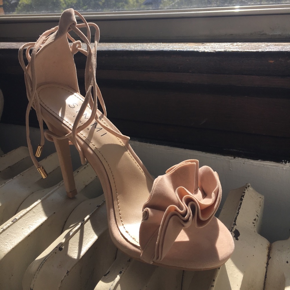 simmi shoes nude strappy high heels